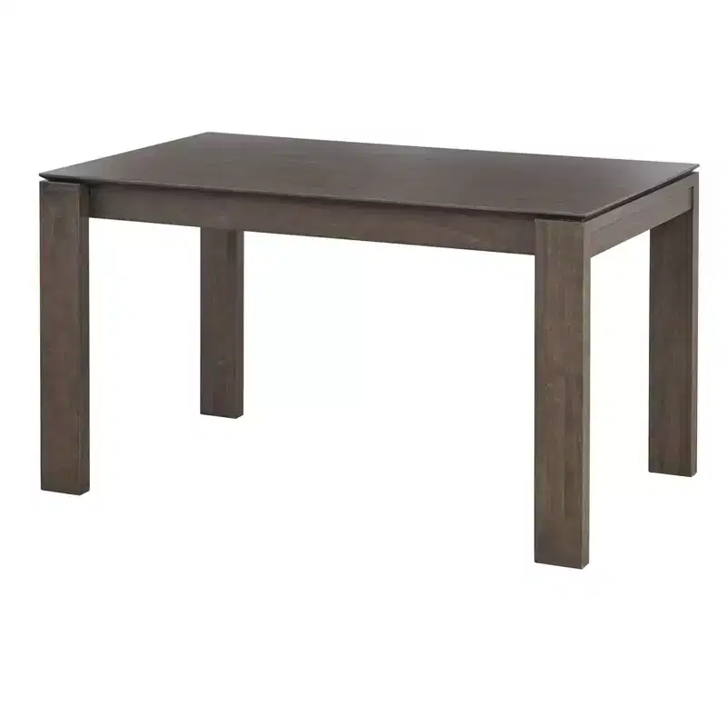 Gray Rectangular Dining Table, Seats 4, Wood Frame